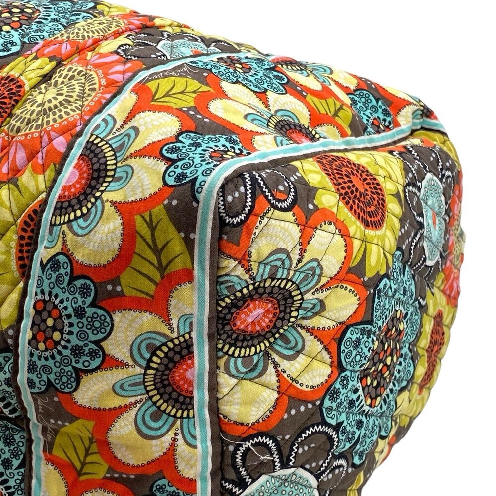 Vera Bradley Large Duffle Bag Weekender Overnight Travel Bag in Flower Shower - Picture 7 of 14